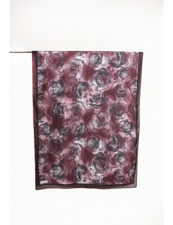 Cevade Flora Soft Şal - Bordo