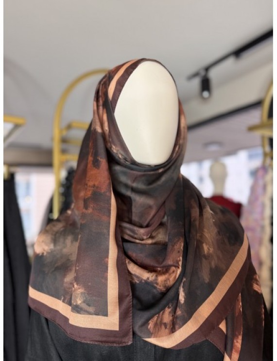Cevade Tual Soft Şal - Kahverengi